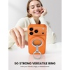 Lamicall for MagSafe Magnetic Phone Ring Grip, Super Magnet Pink Ring | 360° Rotating, Vertical Friendly, Metal Finger Ring Stand Kickstand for iPhone 17 16 Pro Max Air, Mag Safe Decor Accessories(Cosmic Orange)