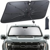 Tesla Model 3/Y Foldable Windshield Sunshade Umbrella UV Block 10-Rib Frame | Foldable 10-Rib Umbrella, 5 Layers UV Block Coating, Window Heat Insulation Protect for 2017-2026 Tesla Model 3/Y Accessories(Ford F150 (2021-2025))