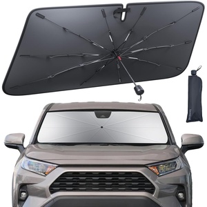 Tesla Model 3/Y Foldable Windshield Sunshade Umbrella UV Block 10-Rib Frame | Foldable 10-Rib Umbrella, 5 Layers UV Block Coating, Window Heat Insulation Protect for 2017-2026 Tesla Model 3/Y Accessories(Toyota RAV4 (2019-2025))