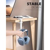 Lamicall Headphone Stand, Headset Holder – [2025 Upgarded] 360° Rotating Headphone Hanger, Earphone Holder Hook Mount Clamp Under Desk for Airpods Max, Sennheiser, More, White(White)
