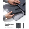 Lamicall 3 in 1 Charging Station for Apple – Foldable Travel Charger Stand | 17mm Ultra-Slim PU Leather Finish, Wireless Charger Pad for MagSafe, Overheat Protection for iPhone, Apple Watch & AirPods