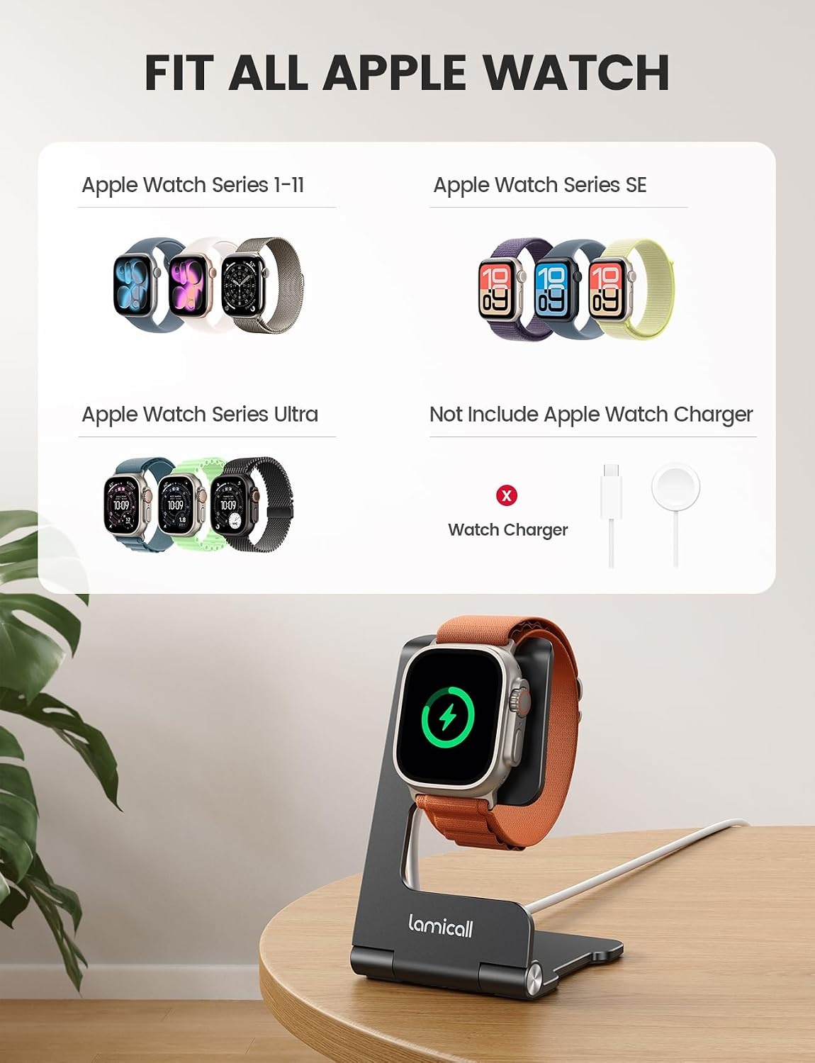 image:imageLamicall Foldable Apple Watch Stand Wateproof Phone Pouch