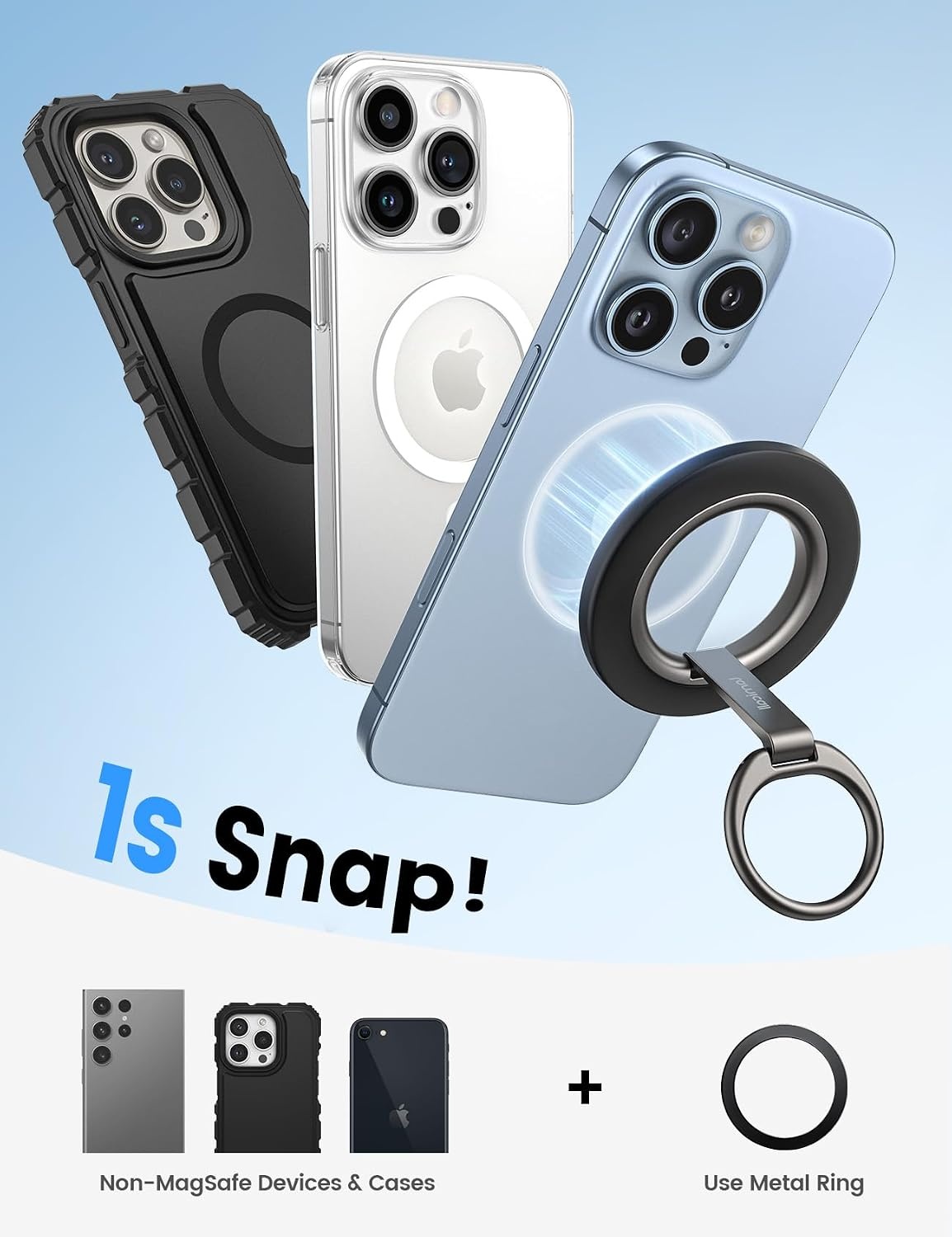 image:imageLamicall Magnetic Phone Ring Kickstand amp Waterproof Phone Pouch