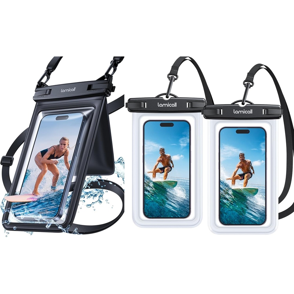 image:imageLamicall Waterproof Phone Pouch Case Bundle 3pack