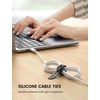 Lamicall Silicone Cable Ties Organizer for Travel + Waterproof Phone Pouch