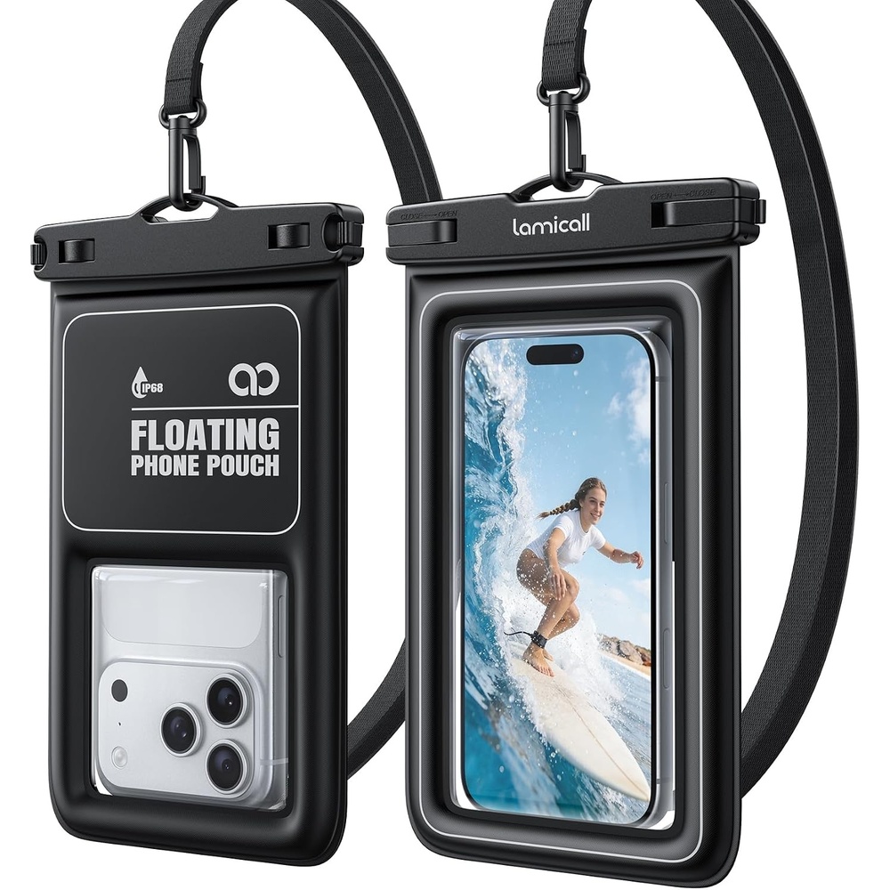 image:imageLamicall Floating Waterproof Phone Pouch 2 Pack Cruise amp Travel EssentialsAWhite Accent