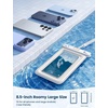 Lamicall Floating Waterproof Phone Pouch 2 Pack, Cruise & Travel Essentials(White Orange)