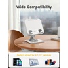 Lamicall Adjustable iPad Stand for Desk, Ultra-Slim Foldable, 360° Rotation(White)