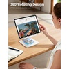Lamicall Adjustable iPad Stand for Desk, Ultra-Slim Foldable, 360° Rotation(White)