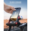 Lamicall Motorcycle Bike Phone Mount, 1s Quick Release Bike Phone Holder(Red)