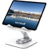 Lamicall Adjustable iPad Stand for Desk, Ultra-Slim Foldable, 360° Rotation(White)