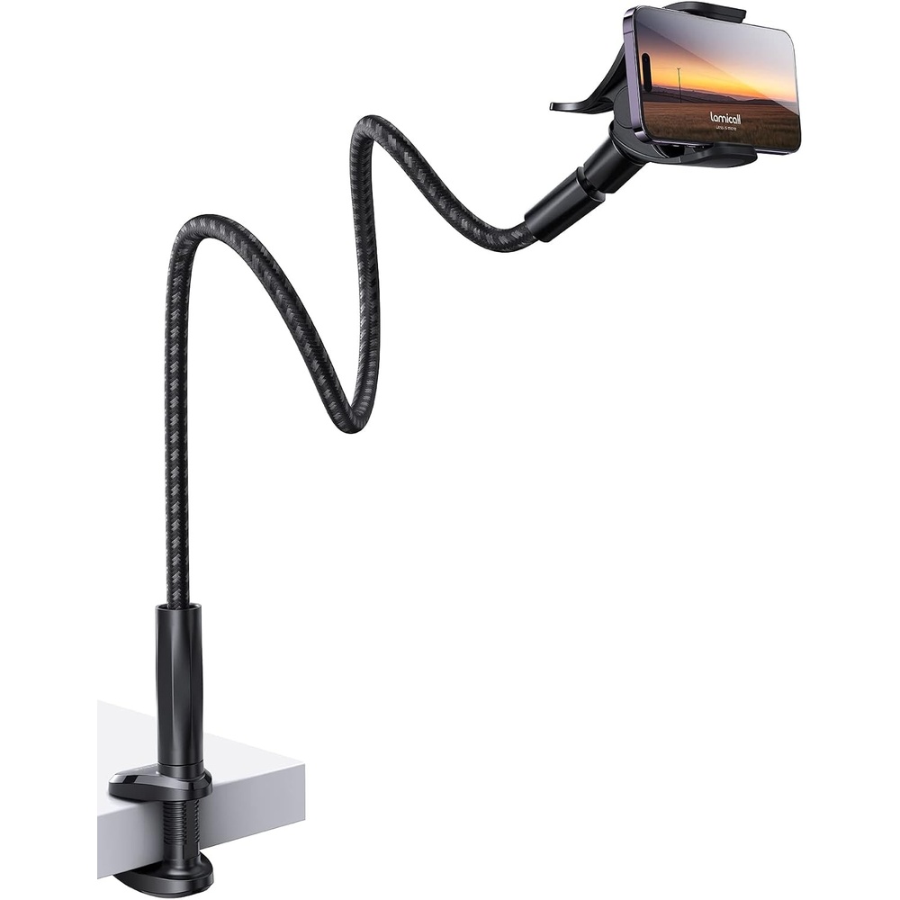 image:imageLamicall Gooseneck Phone Holder for Bed Overall Length 386inBlack