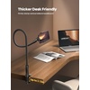 Lamicall Gooseneck Phone Holder for Bed, Overall Length 38.6in(Black)