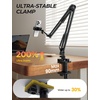 Lamicall Phone Holder for Bed & Desk, 32.5″ Flexible Carbon Steel Arm Mount(Black)