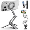 Lamicall for MagSafe Tripod Stand Dual-Side Magnetic with 1/4″, Arca, Hook(NEW Upgraded – Silver)