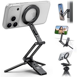 Lamicall for MagSafe Tripod Stand Dual-Side Magnetic with 1/4″, Arca, Hook(Black)