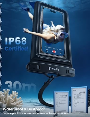 image:imageLamicall 2Pack Cell Phone Lanyard Crossbody amp IP68 Floating Waterproof Phone Pouch