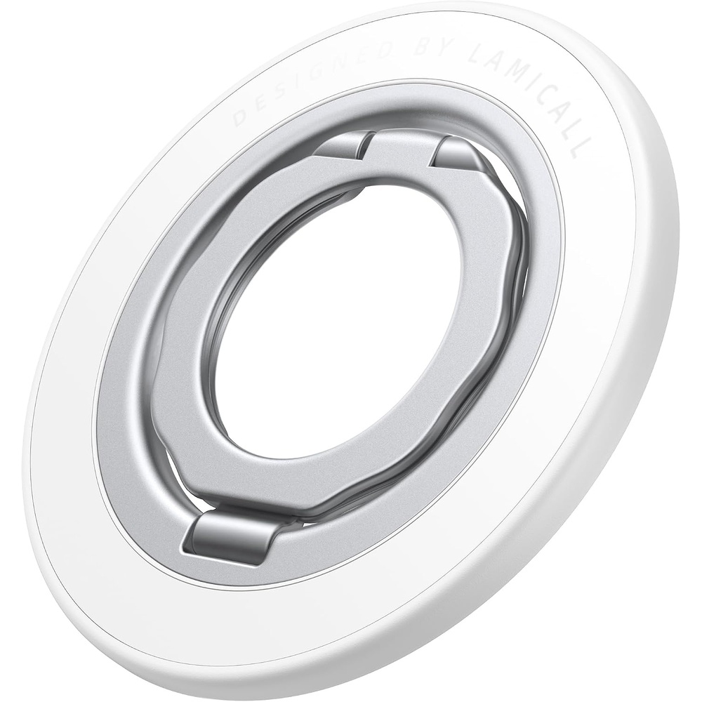 image:imageLamicall Magnetic Phone Ring Grip for MagSafe Dual Ring Phone HolderSnow White