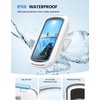 Lamicall Shower Phone Holder with Speaker Holes, IPX6 Waterpoof Pink Stand(Snow White)